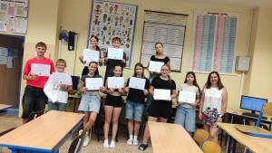 Závěr kurzu - všichni dostali pochvalu :)